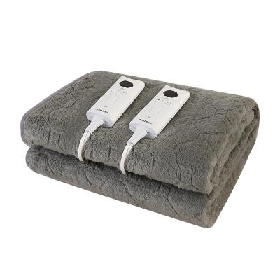 China Hotel Gray Electric Heated Throw Over Outlet UK Blanket Electric-Blanket Queen for sale