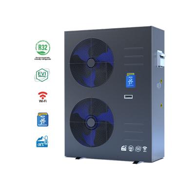 China Hotel Hot Air Water Heat Pump Heater Lcd Display House Heating for sale