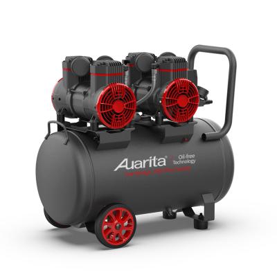 China 2 Piston Air Compressor 750W*2 50L Quiet Low Noise Oil Free Quiet Oil Free Double Cylinder Oil Free for sale