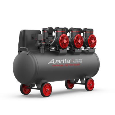 China 100L 3HP 3 Oil Free 100 Liter Industrial Oil Free Piston Electric Oil Free Air Compressor for sale