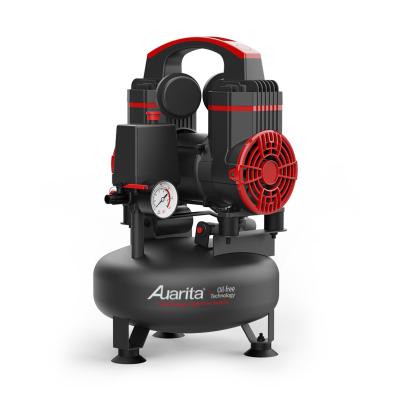 China Auarita 60L/min 8 Bar 900W Air Compressor Portable Oil Free Silent Oilless Maker for sale