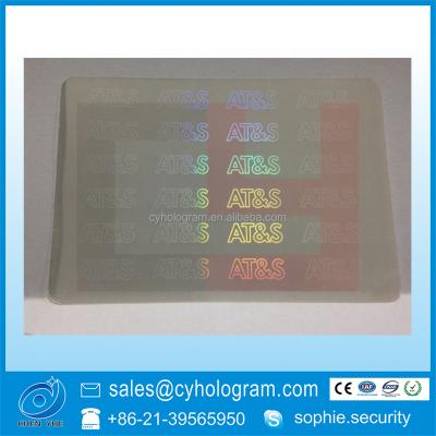 China Waterproof Clear Transparent Hologram Overlay Sticker For ID Card for sale