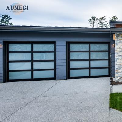 China Aumegi Waterproof Soundproof Garage Door Aluminum Garage Door Insulated Automatic Garage Door for sale