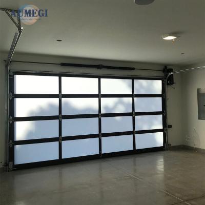 China Waterproof Aumegi External  Aluminium Double Garage Doors Sandwich Panel For Garage Doors Sectional Garage Door for sale