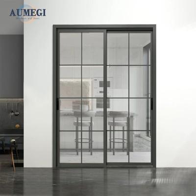 China Waterproof Aumegi Discounted Prices Aluminium Sliding Doors Aluminium Sliding Doors Prices Modern Sliding Glass Door for sale