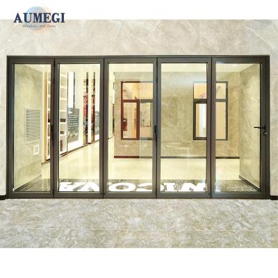 China Sound Insulation Modern Design Double Glazing Interior Folding Door Philippines Bifold Doors for sale