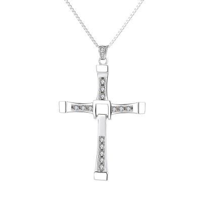 China Hiphop Simple Design Religious Jewelry Gold Plated Cross Chain Necklace for sale