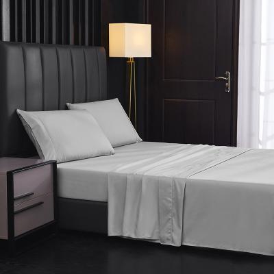 China Luxury White Bed Linen Nondisposable Sheet Hotel Bedding Set King Queen 100 Cotton Sheet Set Case Plain Quantity Cover for sale