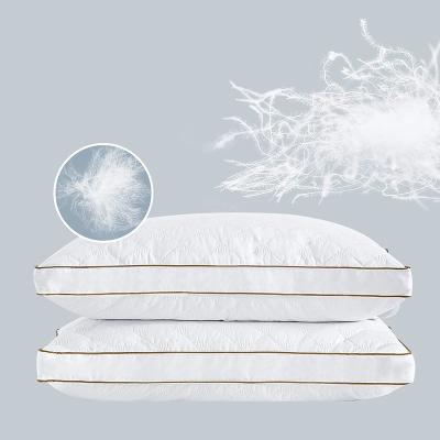 China Anti-Static Goose Down Feather Bed Pillows For Sleep Natural Down Pillows With Soft 100% Cotton Fabric King Size Pillows For Sleep for sale