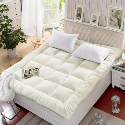 China Anti Dust Mite Bottom Mattress Topper Full Size Microfiber Mattress Topper Double Mattress Topper for sale