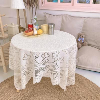 China Europe 2021 Hot Sale Decorative Table Skirt Cover With Lace Design for sale