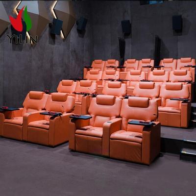 China Yilin Furniture Factory Modern Cinema Chairs For Sale Dubai Cinema Chair Design Modern Power Backrest Headrest Recliner Sofa Set for sale