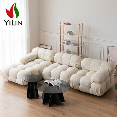 China Sectional Modular Sofa Livingroom Velvet Free Combination Fabric YX1001 Nordic Modular Apartment Sofa Ins Simple Modern Small for sale