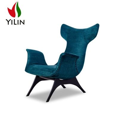 China C091Yilin contemporary blue whale tail shape chair upholstery fabrics for seating luxury living room chairs for sale