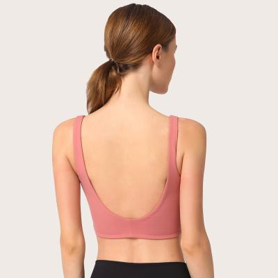 China Gym Top Antibacterial Slimming Ring Free Women Yoga Breathable Sports Active Steel Top Bra Crop Fitness Wear for sale