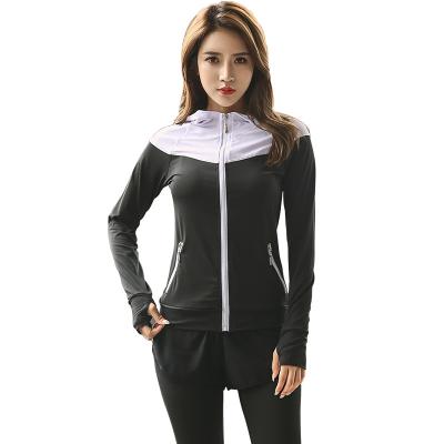 China HJ New Sports Yoga Clothing Antibacterial Thin Female Jacket Zipper Fitness Outdoor Yoga Running Jumpsuit Overalls for sale