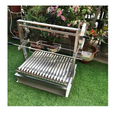 China Adjustable Height Santa Maria Medium Grill with Charcoal Box and Rotisserie Kit Stainless Steel for sale