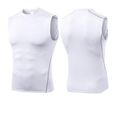 China Factory production high quality white pure sleeve shorts men's running clothing breathable clothing vests football training&jogging wear for sale