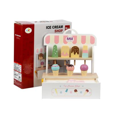 China 2021 Eco-friendly Material Children Pretend Game Simulation Ice Cream Vendor Role Play Toy For 2-6 Years Old Child for sale