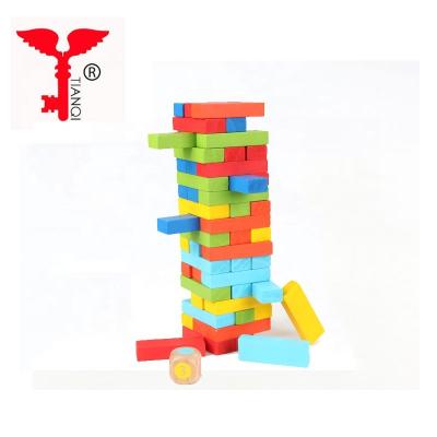 China Educational Wooden Blocks Stacking Game Knocking Down Tumble Tower Set For Adult And Kids Game for sale