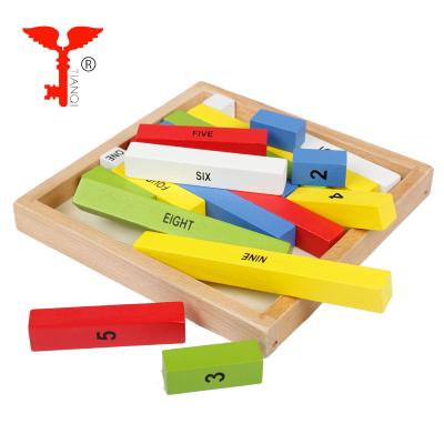 China Kids Wooden Math Educational Toys Calculating Board Multiplication Table Blocks 17*17*2cm for sale