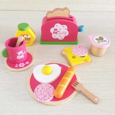 China New Educational Toys Tender Pretend Bread Maker Kitchen Toy Wholesale Kitchen Household Tableware Toys Children Educational Wooden Toy for sale