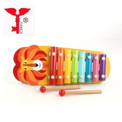 China Beautiful Educational Key Animal Lion Colored Instrument 8 Xylophone for sale