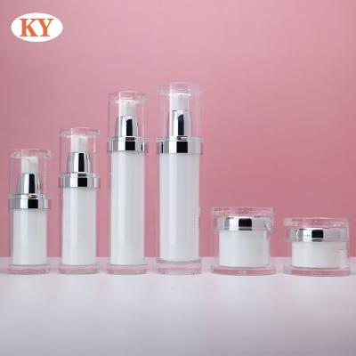 China Personal Skin Care Packaging factory direct sale  30ml 50ml  acrylic  pressing Bottle  Transparent  Double Wall    lotion Bottle for Cosmetic  packaging for sale