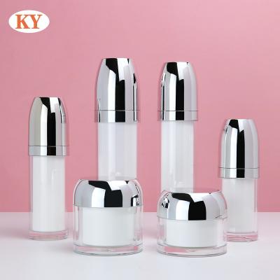 China Personal Skin Care Packaging RTS  30ml 50ml  acrylic   cosmetic vacuum flask Double Wall  Cosmetic  lotion Bottle for Skin care packaging for sale