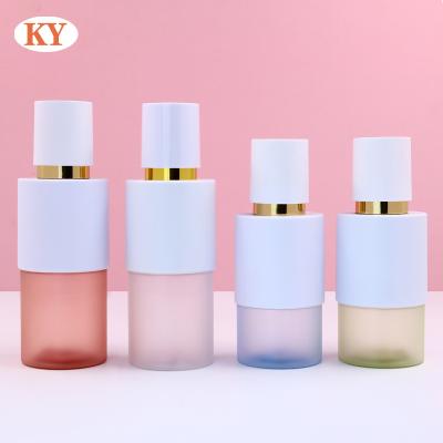 China Personal Skin Care Packaging Plastic scrub lotion bottle essence bottle pet high-grade screw cap toner water bottle  packaging materials for cosmetics for sale