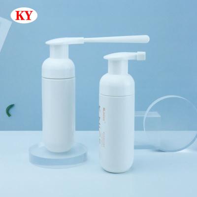 China Personal Skin Care Packaging customization 100ml Gynecological lotion bottle  PET cosmetic liquid soap dispenser plastic Mousse bottle with long catheter for sale