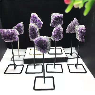 China China Wholesale Natural Raw Amethyst Crystals Cluster Mineral Specimens Home Decor Ornaments Crystal Crafts for sale