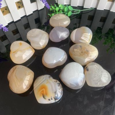 China China Wholesale Natural Crystal Agate Quartz Heart Shaped Semiprecious Crystal Crafts For Healing for sale