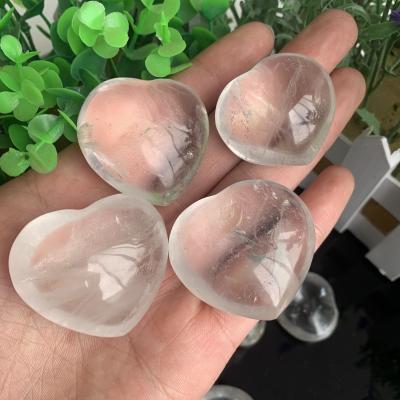 China China wholesale natural clean quartz carved heart shape crystal crafts healing crystals for decoration for sale