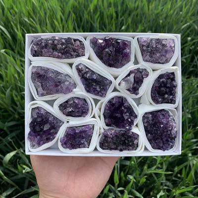 China China wholesale hot sale nature amethyst cluster sets for healing fengshui home decoration for sale