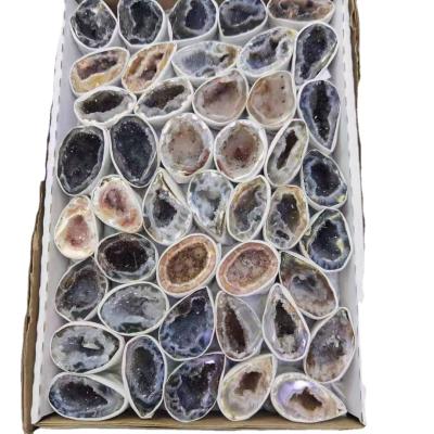 China China Hot Sale 30-40mm Nature Agate Crystal Cluster Geode For Home Decoration for sale