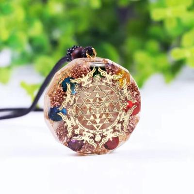 China China Hot Sale Sri Yantra Orgonite Necklace Pendant Chakra For Healing Gift for sale