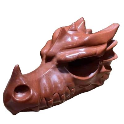 China China Dragon Head Hot Selling Folk Crafts Crystal Animal Carving Crafts Dragon Healing Crystal Dragon Head for sale