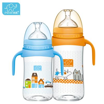 China BPA Free Silicone PP Baby Milk Feeder Baby Bottle Plastic Cheap Food Grade Feeding Bottles for sale