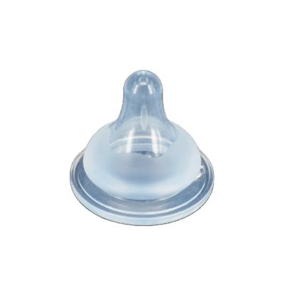 China Hot Selling Design Silicon Transparent Silicone Baby Colorless Transparent Nipple Teat Used Milk Bottle for sale