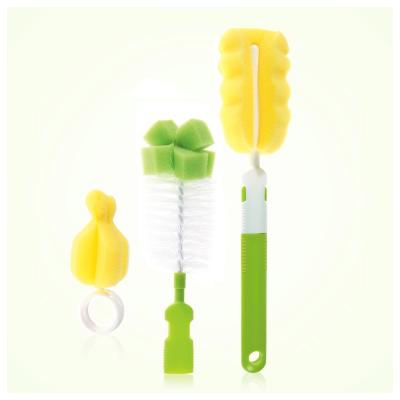 China Healthy Clean Soft Sponge Plastic Baby Bottle Play Brush Easy To Use Viable Wholesale for sale