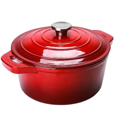 China 2022 Sustainable New Design Cast Iron Enamel Buffet Casserole With Lid For Cooking Soup for sale