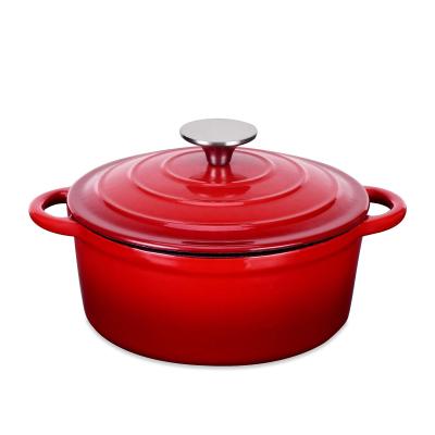 China Viable Wholesale Enamel Cast Iron Oven Pot Saucepan Enamel Dutch Cookware for sale