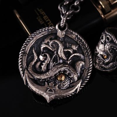 China Europe and America Vulcan ready to ship giant North Sea demon necklace pendants for 925 silver necklace charmshandmade necklace for women&men for sale