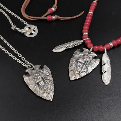 China High Quality Vulcan Ready to Ship Geronimo's Arrow Necklace Blessing Pendant Silver Charms Handmade Necklace For Women&Men for sale