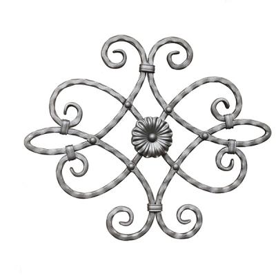 China Factory Price Wrought Iron Door Accessories Classic Wrought Iron Ornament Easily Assembled for sale