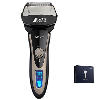 China Triple Blade Usb Charging Rechargeable Foil Man Electric Shaving Machine Rechargeable Wet Dry Razor Shaver for sale