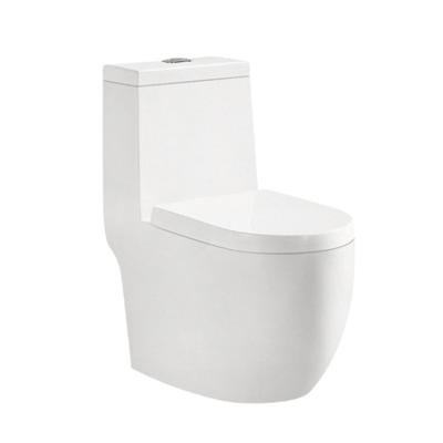 China Bathroom Sanitary Ware Luxury Easy-Cleaning Double-Flow Ware WC Wall One-Piece Ceramic Toilet With Many Colors for sale