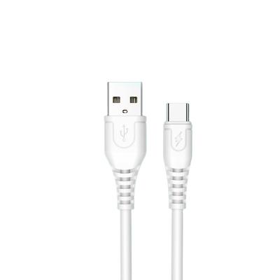 China Hot Selling Type-c Data Transmission 2 In 1 Type C Cable Charging White Mobile Data Cable for sale