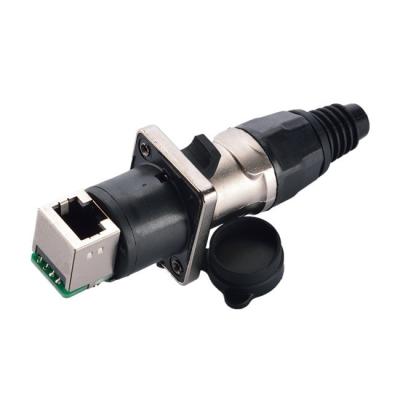 China Automotive factory direct sale popular jnicon waterproof 8pins IP65 rj45 usb signal male connector for sale